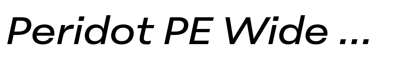Peridot PE Wide Medium Italic